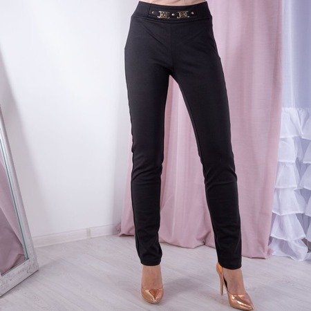 Czarne legginsy - Spodnie