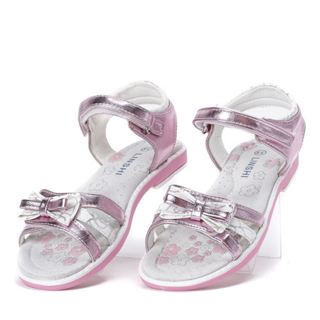 Fioletowo-białe sandały dziewczęce Linettea- Obuwie