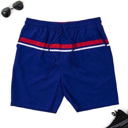 Kobaltowe męskie sportowe spodenki szorty - Odzież