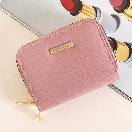 Mały różowy portfel damski - Akcesoria