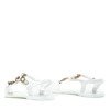 Białe sandały z ozdobą Tossertine - Obuwie