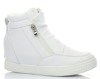 Białe sneakersy na koturnie Velicienta - Obuwie