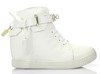 Białe sneakersy na krytym koturnie Aruli - Obuwie