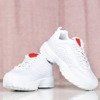 Białe sneakersy na platformie Jenifer - Obuwie