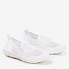 Białe sportowe buty damskie typu slip - on Boreia - Obuwie
