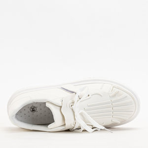 Białe sportowe sneakersy damskie Sumikoa - Obuwie