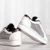 Biało-czarne sportowe obuwie z siatkową wstawką Narcela - Obuwie