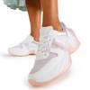 Biało-pudrowe sportowe buty Evanile - Obuwie