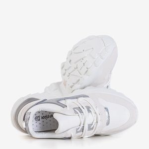 Biało-srebrne damskie sportowe buty Ifinita - Obuwie