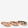 Brązowe sandały damskie z muszelkami Melreu - Obuwie