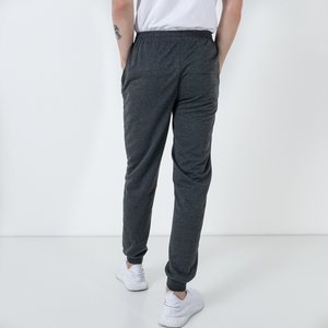 Ciemnoszare męskie spodnie dresowe - Odzież