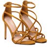 Ciemnożółte sandały na szpilce Teresena - Obuwie