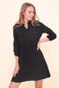 Czarna sukienka mini z kieszonkami - Odzież
