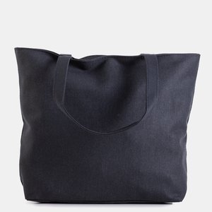Czarna torebka tkaninowa na ramię - Akcesoria 
