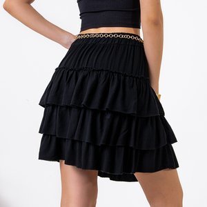 Czarna trapezowa spódnica damska - Odzież