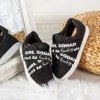 Czarne buty sportowe z napisami Wirginia - Obuwie