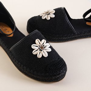 Czarne damskie sandały a'la espadryle na platformie Maybel - Obuwie