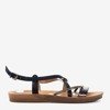 Czarne damskie sandały z ozdobami Nyncia - Obuwie