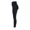 Czarne damskie spodnie z wysokim stanem - Spodnie