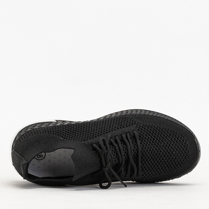Czarne damskie wsuwane buty sportowe Polermo - Obuwie