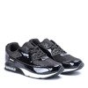Czarne, lakierowane buty sportowe Sportea - Obuwie