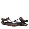 Czarne sandały japonki Camryn- Obuwie