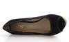 Czarne sandały na koturnie z wycięciem Eressana - Obuwie