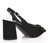 Czarne sandały na niskim obcasie Celeste- Obuwie