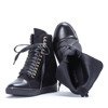 Czarne sneakersy na krytym koturnie Adelaide - Obuwie
