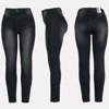 Czarne spodnie materiałowe z paskami - Spodnie