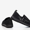 Czarne sportowe buty damskie typu slip - on Boreia - Obuwie