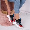 Czarno-czerwone sportowe buty Joycelyn - Obuwie