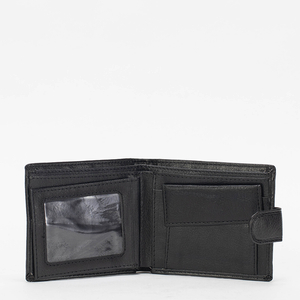 Czarny mały portfel męski - Akcesoria