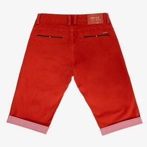 Czerwone krótkie spodenki męskie - Odzież