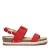 Czerwone sandały na niskiej platformie Movisa - Obuwie