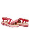 Czerwone sandały na platformie Aleah - Obuwie