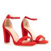 Czerwone sandały na słupku Shannon - Obuwie
