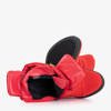 Czerwone sneakersy na krytym koturnie Brisa - Obuwie