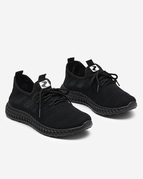 Damskie tkaninowe buty sportowe w kolorze czarnym Nemas- Obuwie