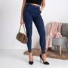 Granatowe jeansowe damskie tregginsy PLUS SIZE - Odzież