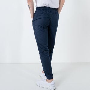 Granatowe męskie spodnie dresowe - Odzież
