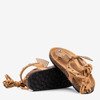 Jasnobrązowe sandały japonki wiązane Celione - Obuwie