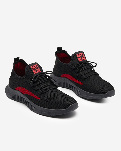 Męskie buty sportowe w kolorze czarno- czerwonym Astagi - Obuwie