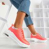 Neonowe pomarańczowe sportowe sneakersy damskie z holograficznymi wstawkami Piulesa - Obuwie