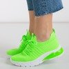 Neonowe zielone sportowe buty damskie Brighton - Obuwie