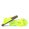 Neonowe żółte klapki z kokardką Montiana - Obuwie