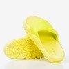 Neonowe żółte klapki z siateczką Sensie - Obuwie