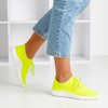 Neonowe żółte sportowe buty damskie Noven - Obuwie