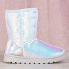Niebieskie buty a'la śniegowce z cekinami Sweet Mermaid - Obuwie