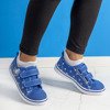 Niebieskie chłopięce buty na rzepy Hookie - Obuwie